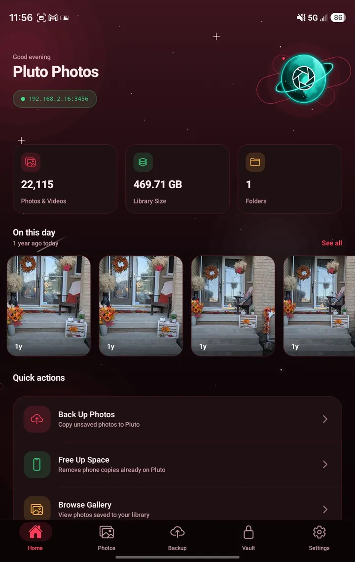 Pluto Companion in the Crimson theme