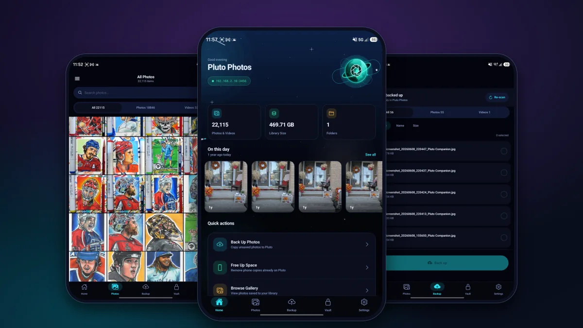 Mobile Companion App in Pluto Photos