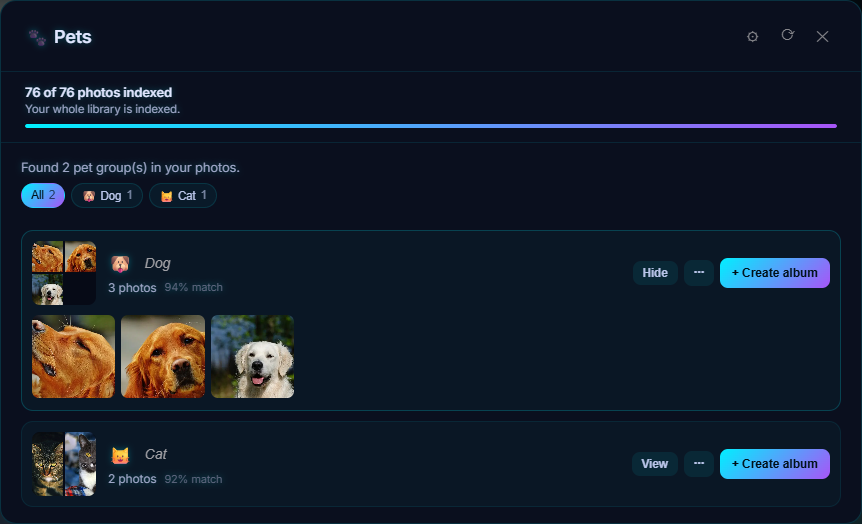 Photo Organizer: Find People and Pets Automatically