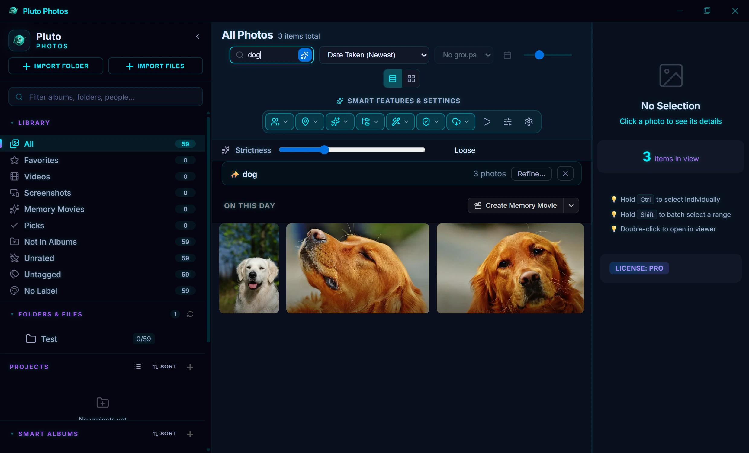 AI Contextual Search in Pluto Photos